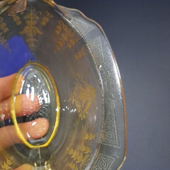 Anchor Hocking Princess Yellow Glass Creamer With Embossed Design Vintage - Picture 12 of 15